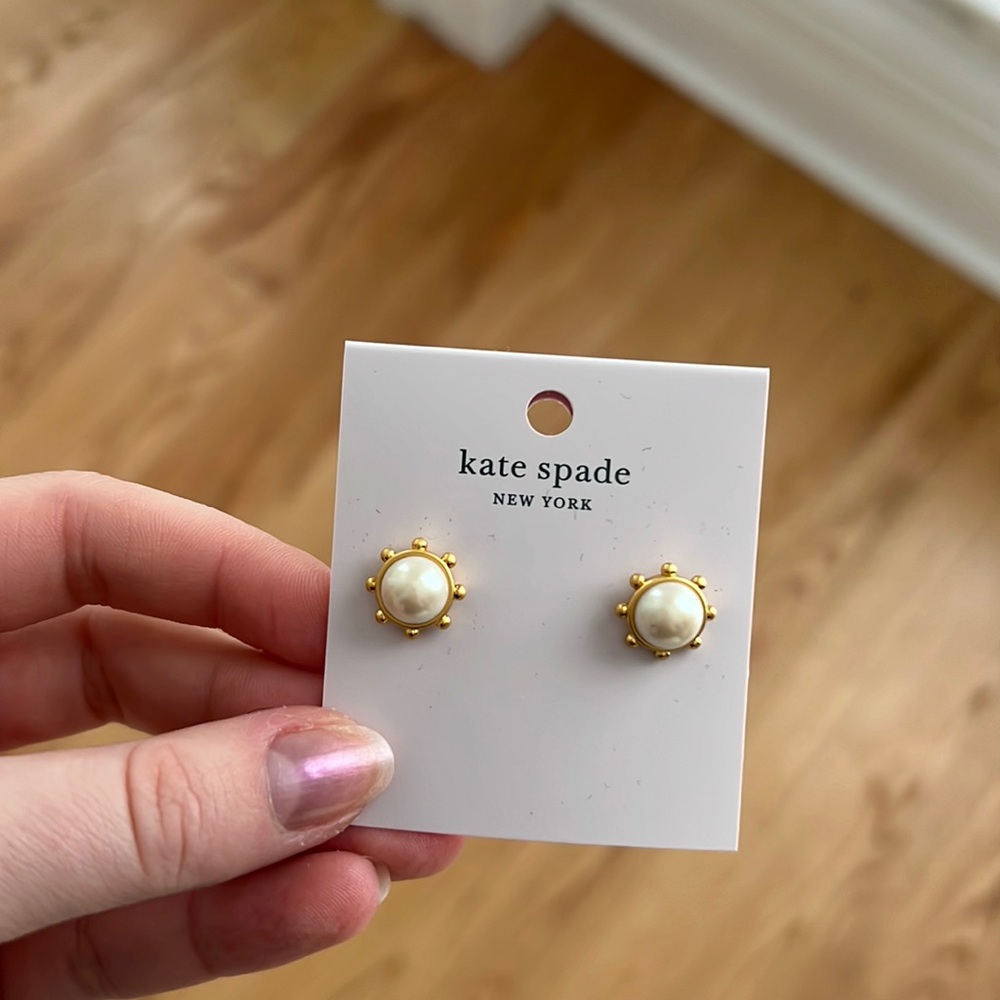 Kate Spade Gold Pearl Earrings